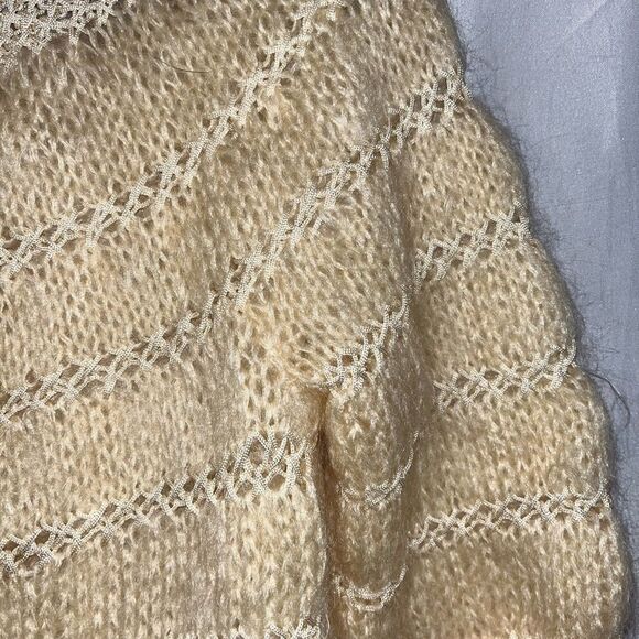 Vintage Cyn Les  Fuzzy Mohair/Wool Cardigan/Sweater S - Picture 12 of 16